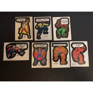1974-1976 Topps Marvel Comics Sticker Lot Thing Thor Sub Mariner Werewolf